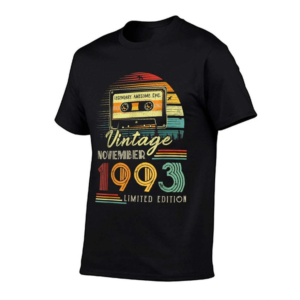 30 Years Old Made In 1993 November 1993 30th Birthday  Heathered Texture T-Shirt
