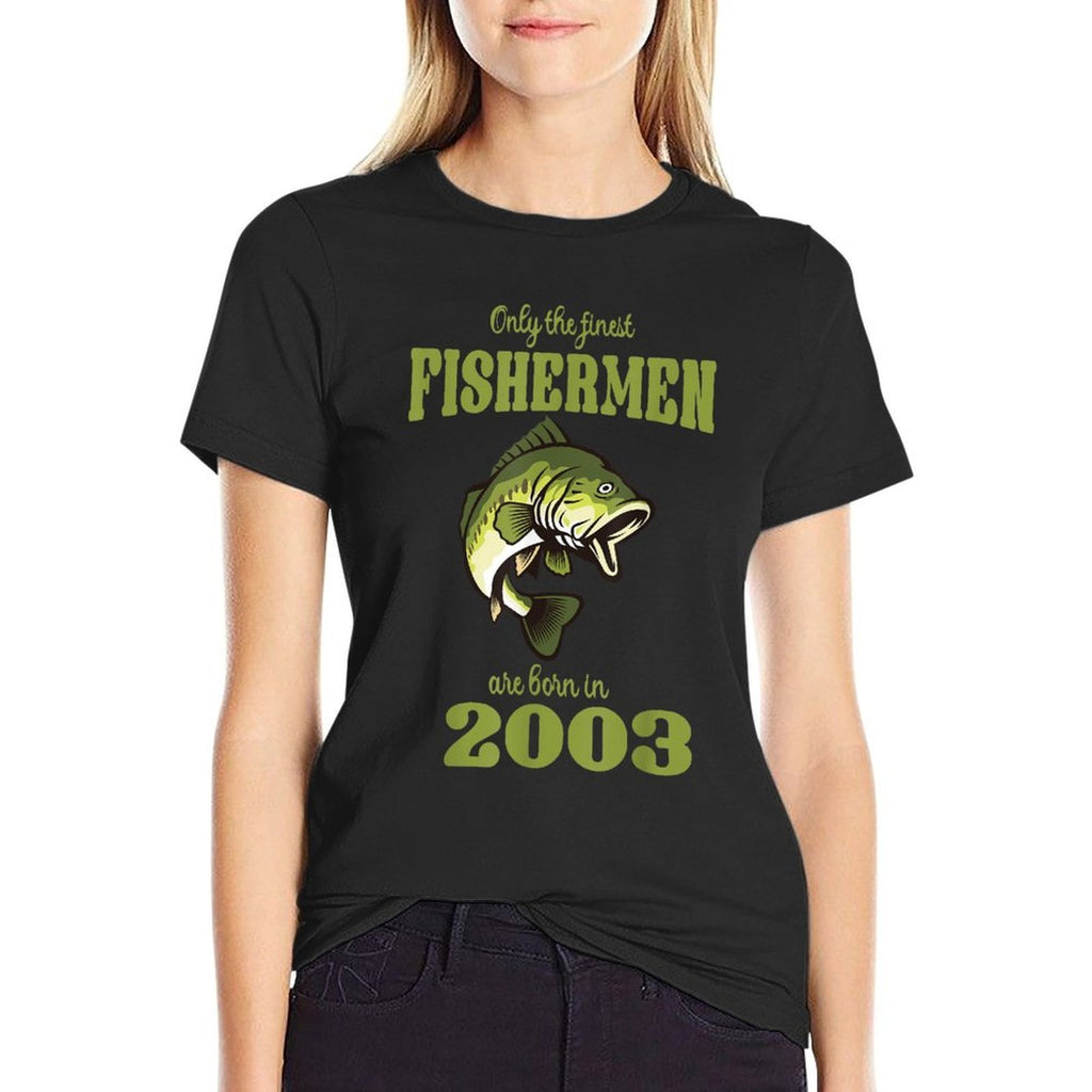 21 Year Old Fishing Fishermen Are Born In 2003 21st Birthday  Stretchy T-Shirt