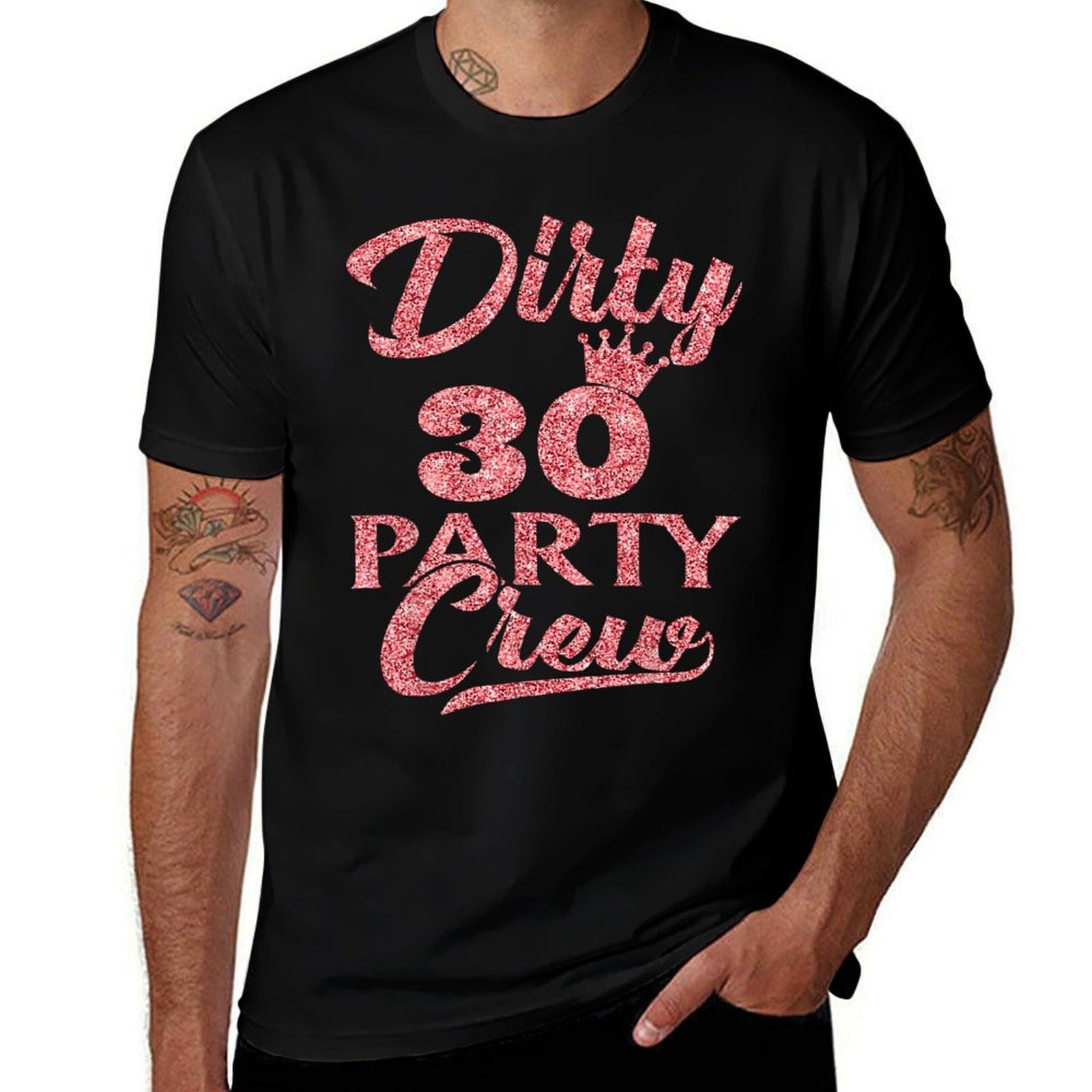30 Party Crew 30th Birthday Squad Crew Fun Dirty 30  Lightweight T-Shirt