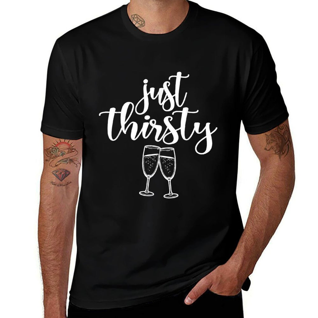 30th Birthday Women, Just Thirsty, Thirty & Thirsty, Group  Heathered Texture T-Shirt