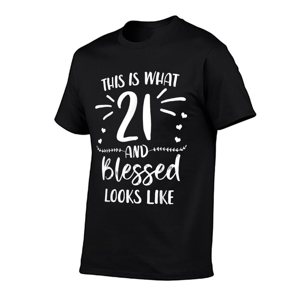 21 And Blessed 21st Birthday Christian Cute Religious  Versatile T-Shirt