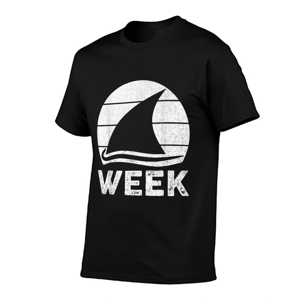 2025 Week Retro Shark Fin Lover Sea Ocean Animal Summer Trip  Breathable T-Shirt