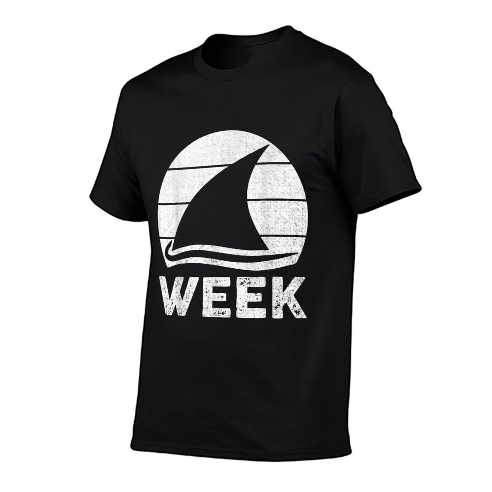2025 Week Retro Shark Fin Lover Sea Ocean Animal Summer Trip  Breathable T-Shirt