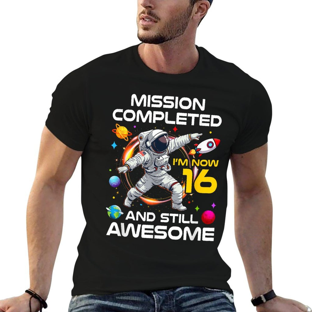 16Th Birthday Astronaut 16 Years Old Outer Space Birthday  Quick-drying T-Shirt