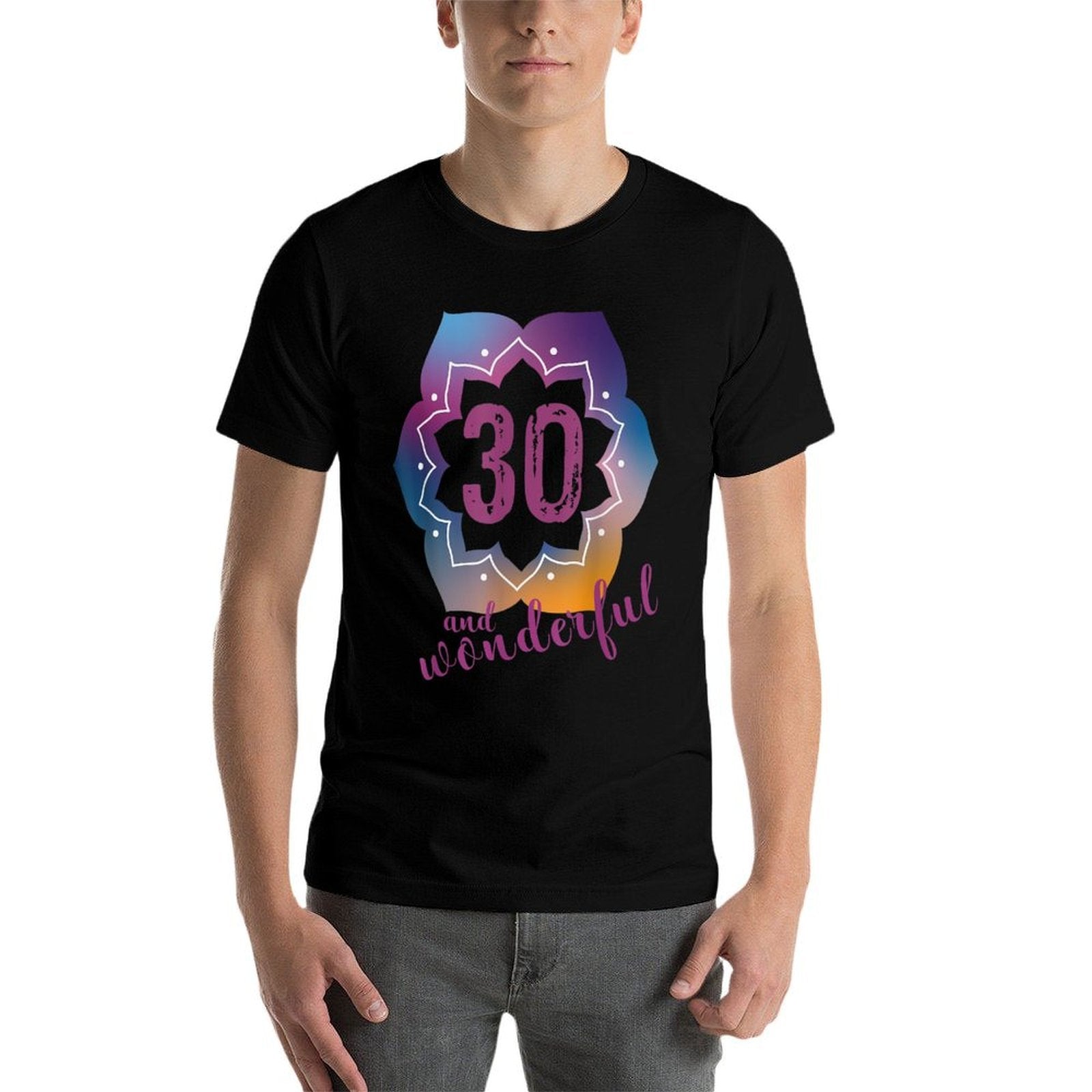 30 And Wonderful 30th Birthday T Shirt  Heathered Texture T-Shirt