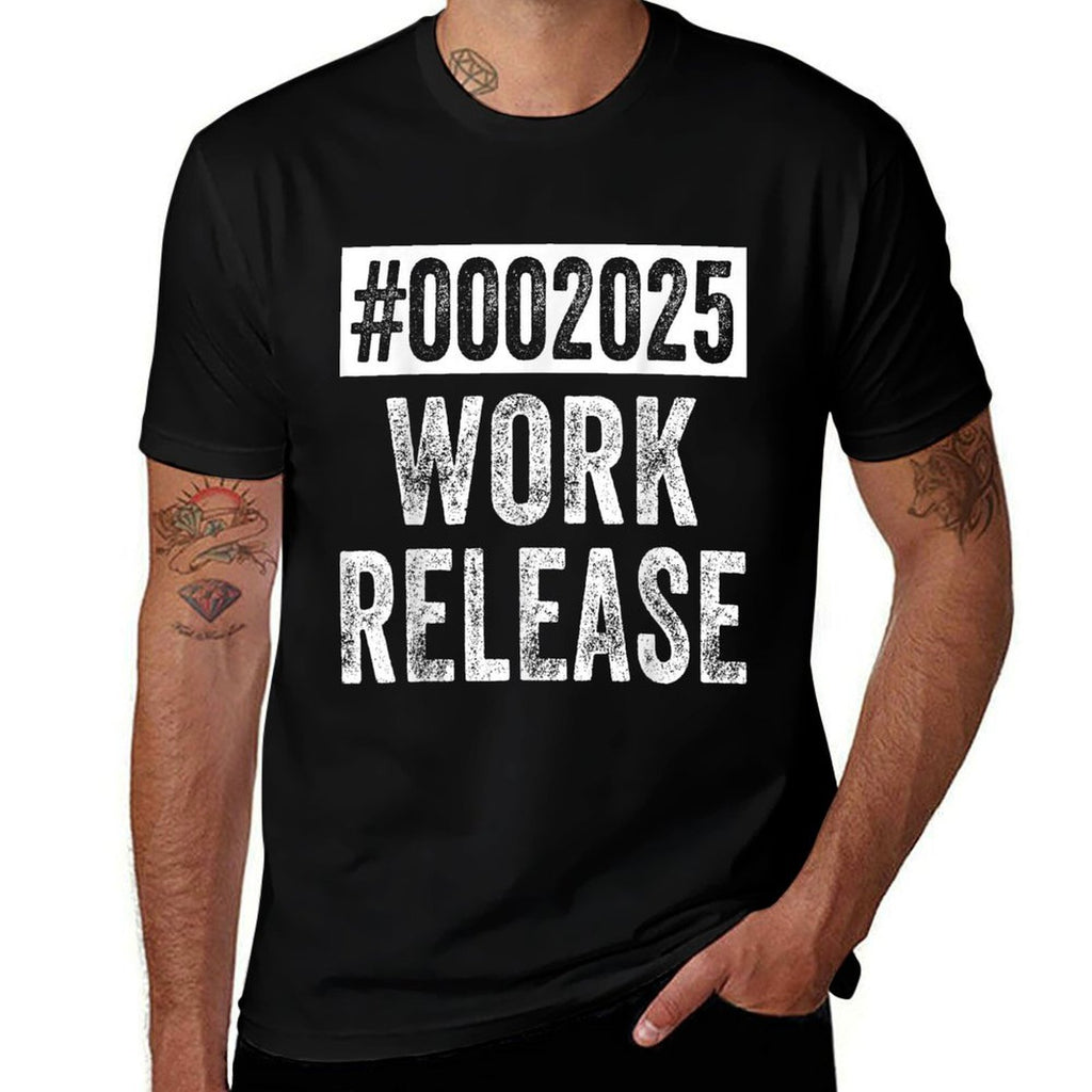 2025 Work Release Funny Retirement 2025 Retired Men Women  Heathered Texture T-Shirt