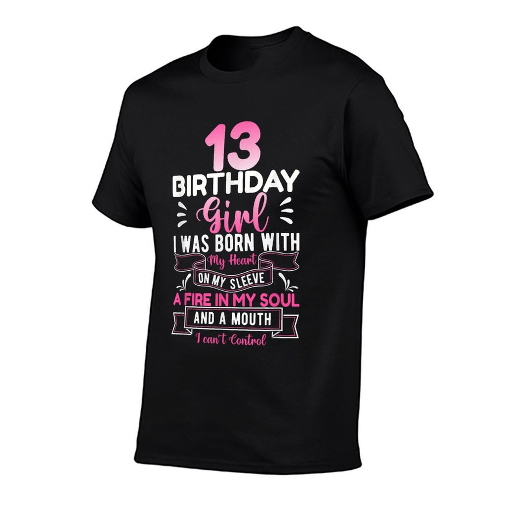 13th Birthday 13 Years Girls Funnynager Birthday  Oversized Silhouette T-Shirt