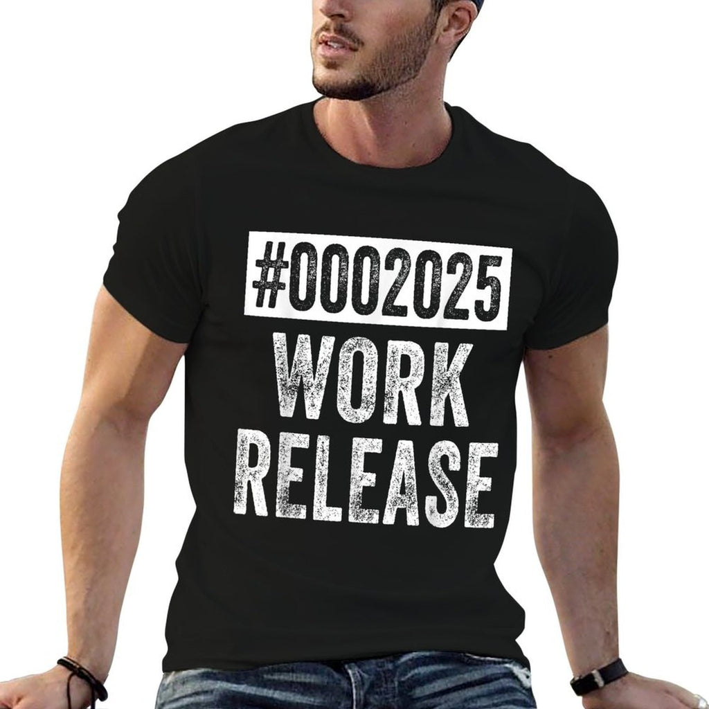 2025 Work Release Funny Retirement 2025 Retired Men Women  Heathered Texture T-Shirt