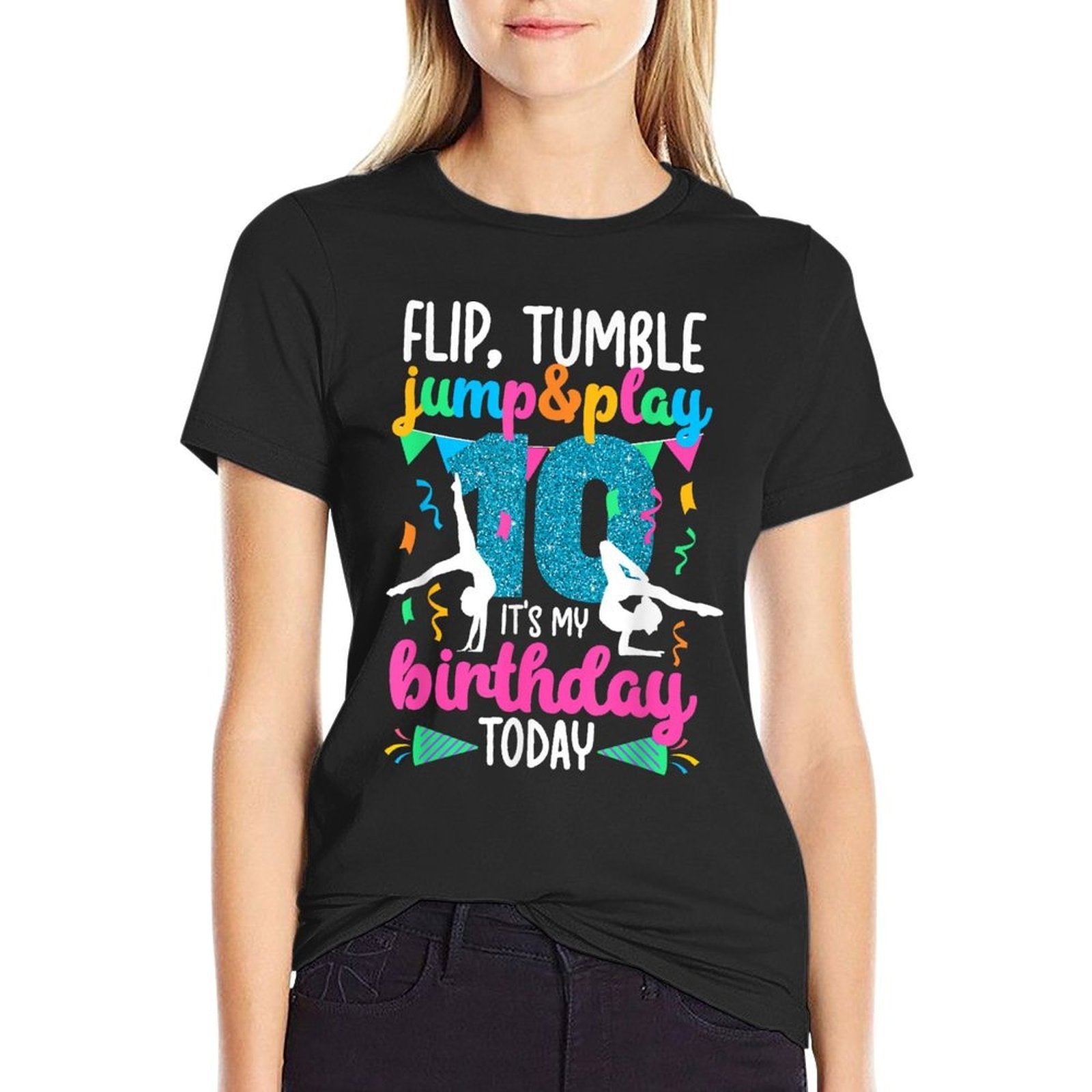 10th Birthday Gymnastics Girl Ten Year Old Gymnast  Vintage-inspired T-Shirt