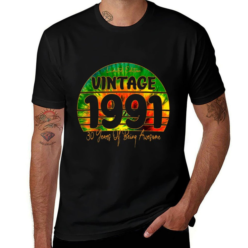 30 Years Old Vintage 1991 Limited Edition 30th Birthday  Tagless Design T-Shirt