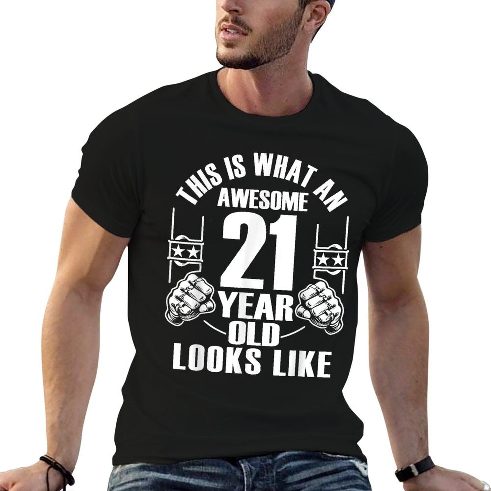 21st BIrthday Gifts for Men Women 21 Year Old Birthday  Vintage-inspired T-Shirt