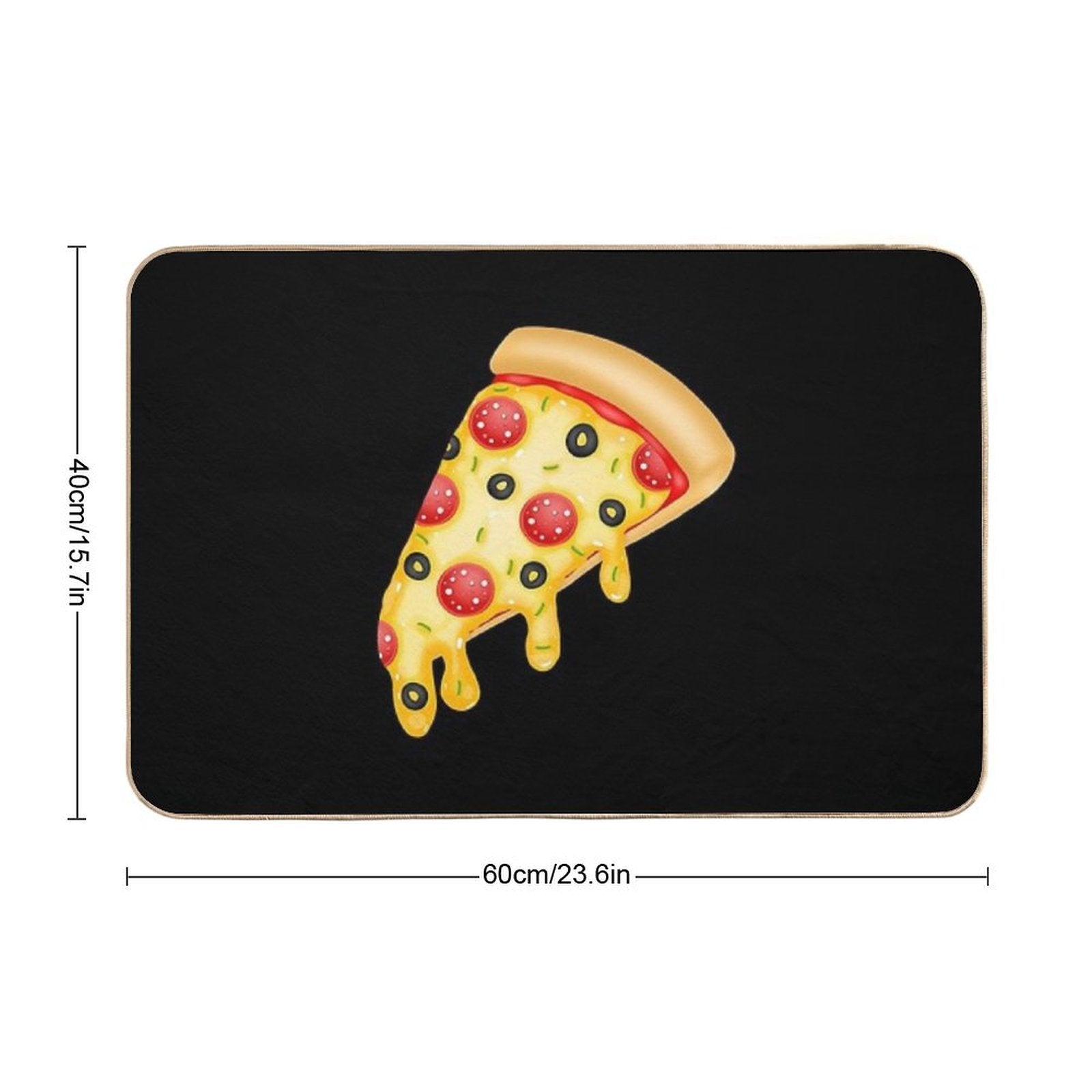 Pizza  Slip-Resistant Bath Mat