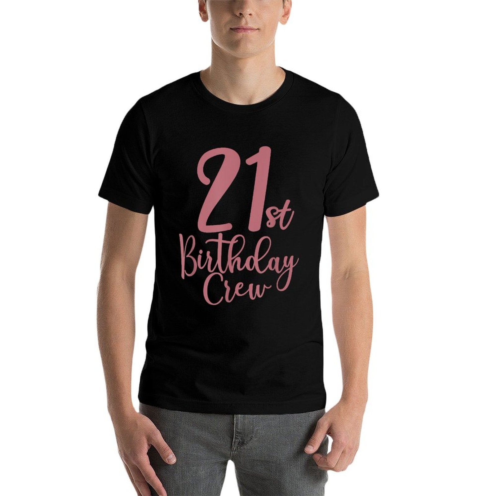 21st Birthday Crew 21 Years Old Women Matching Group Party  Cotton T-Shirt
