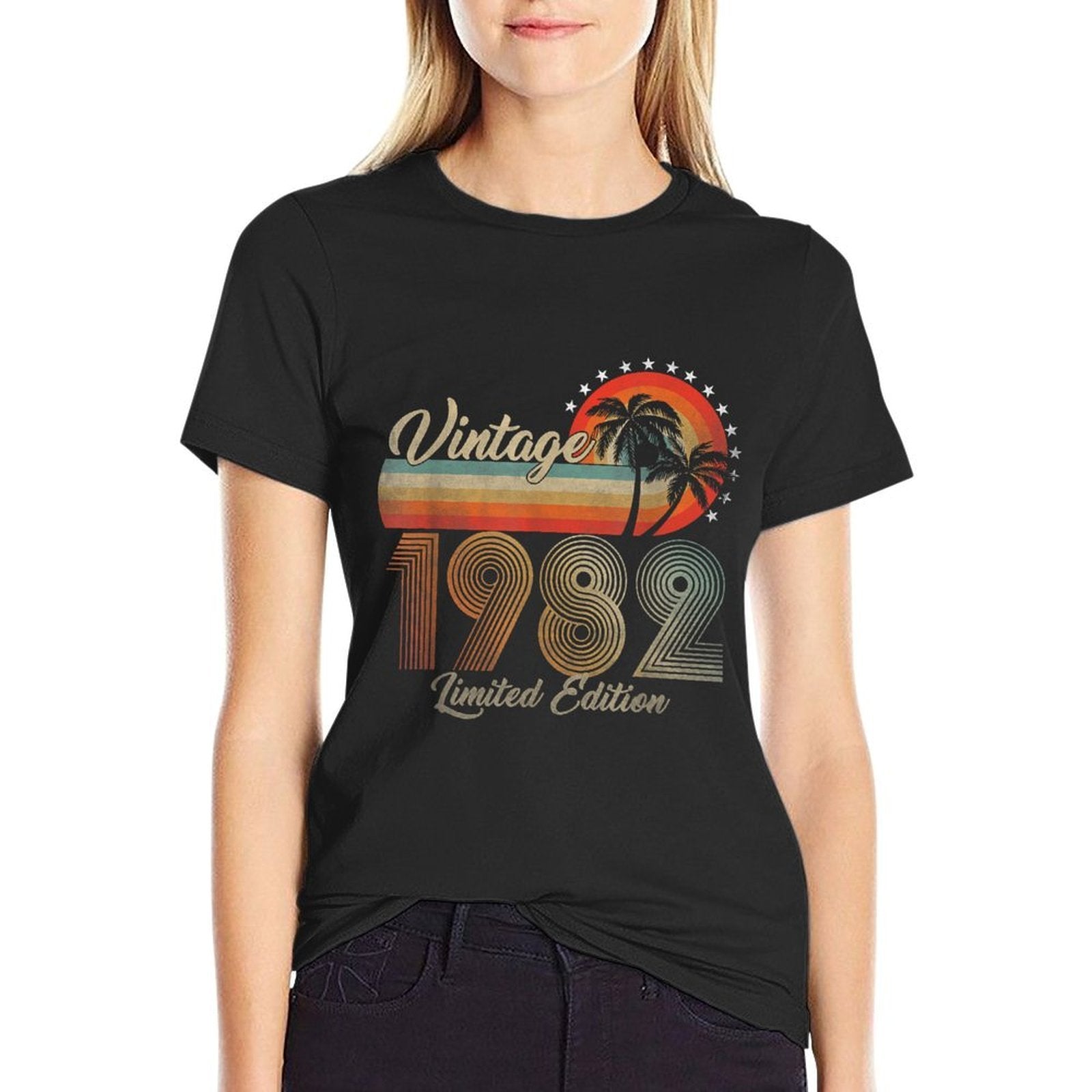 40 Year Old Gifts 40th Birthday Vintage 1982 Limited Edition  Cotton T-Shirt