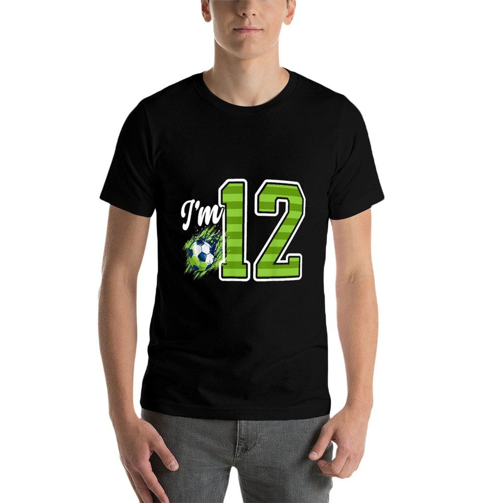 12th Soccer Birthday Party Twelve Year Old Soccer Player  Trendy Pattern T-Shirt