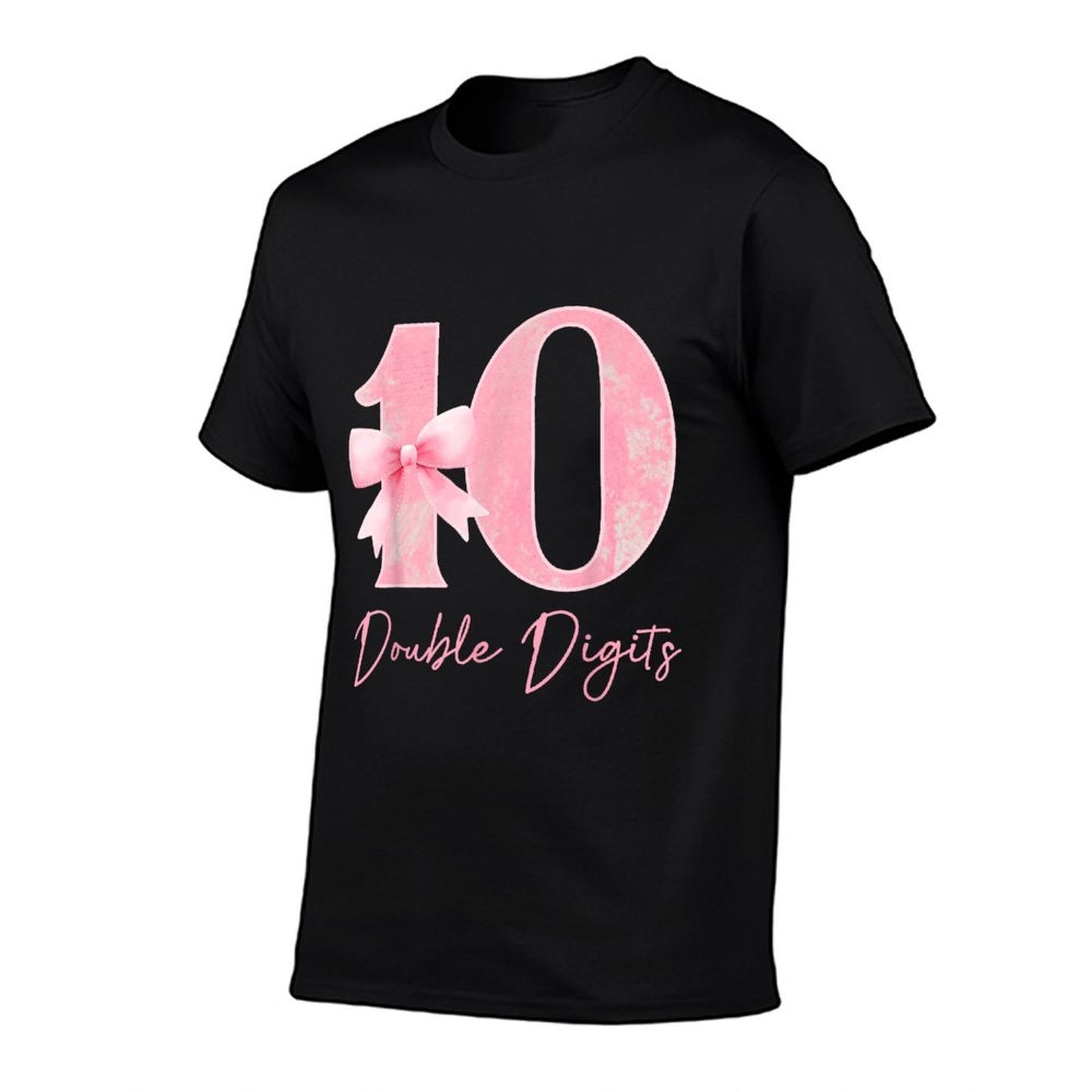 10th Birthday Coquette Bow Pink 10 Year Old Birthday Girl  Relaxed-fit T-Shirt