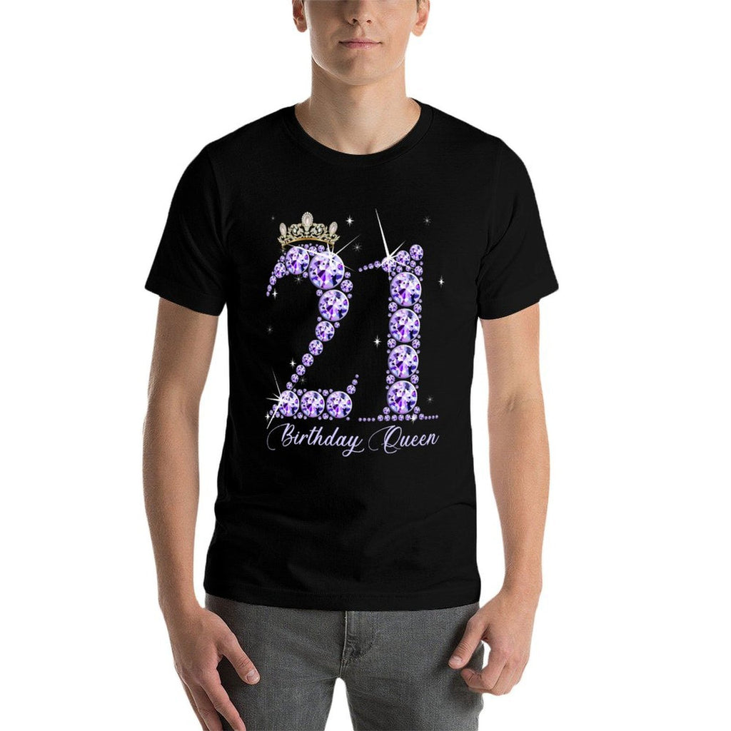 21 Year Old Its My 21st Birthday Queen Diamond Heels Crown  Relaxed-fit T-Shirt