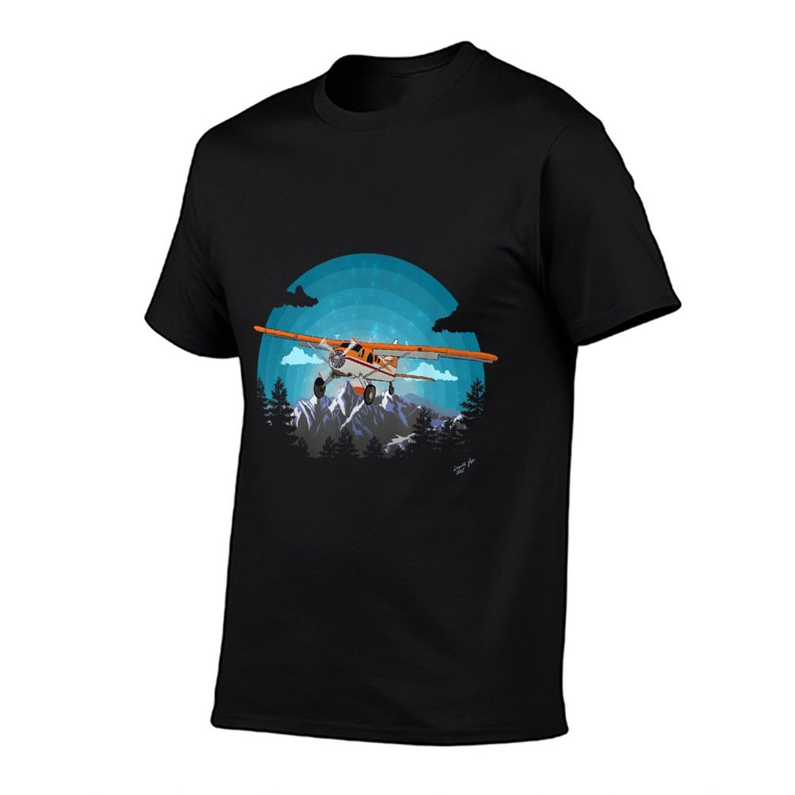 &#34;Twilight Flight&#34;  Beaver Bushplane Airplane Flying Pilot  Wrinkle-resistant T-Shirt