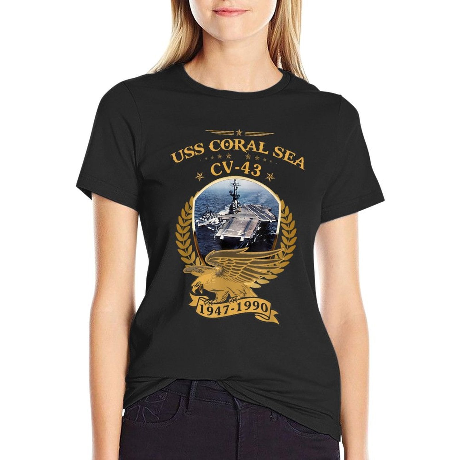 1947-1990 USS Coral Sea (CV-43)  Quick-drying T-Shirt