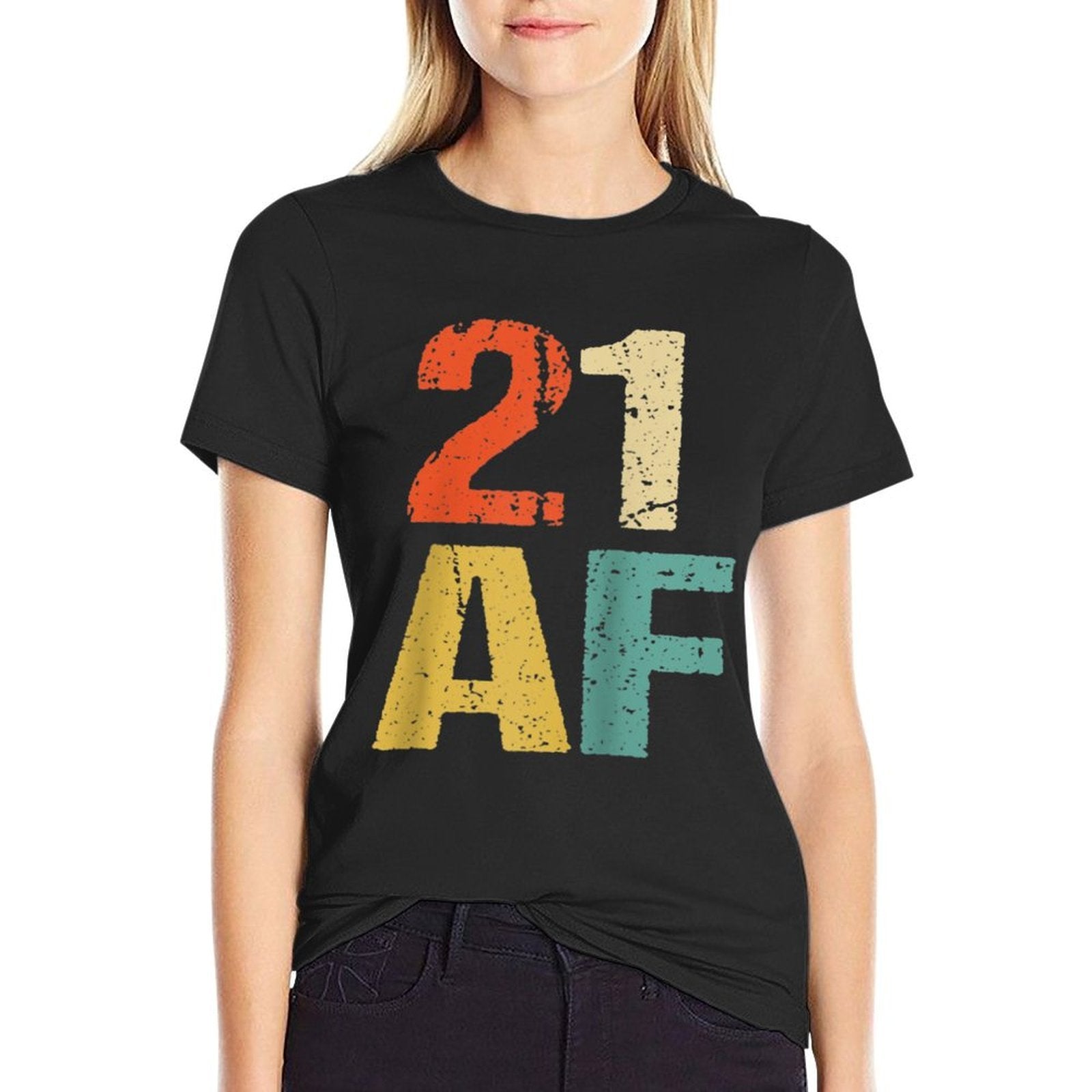 21st Birthday Vintage 21 AF Retro 21st Birthday Raglan Baseball  Odor-resistant T-Shirt