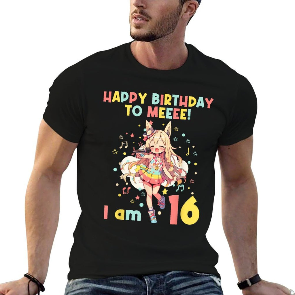 16 Years Old 16th Birthday for Girl Anime 16 Birthday  Affordable Price T-Shirt