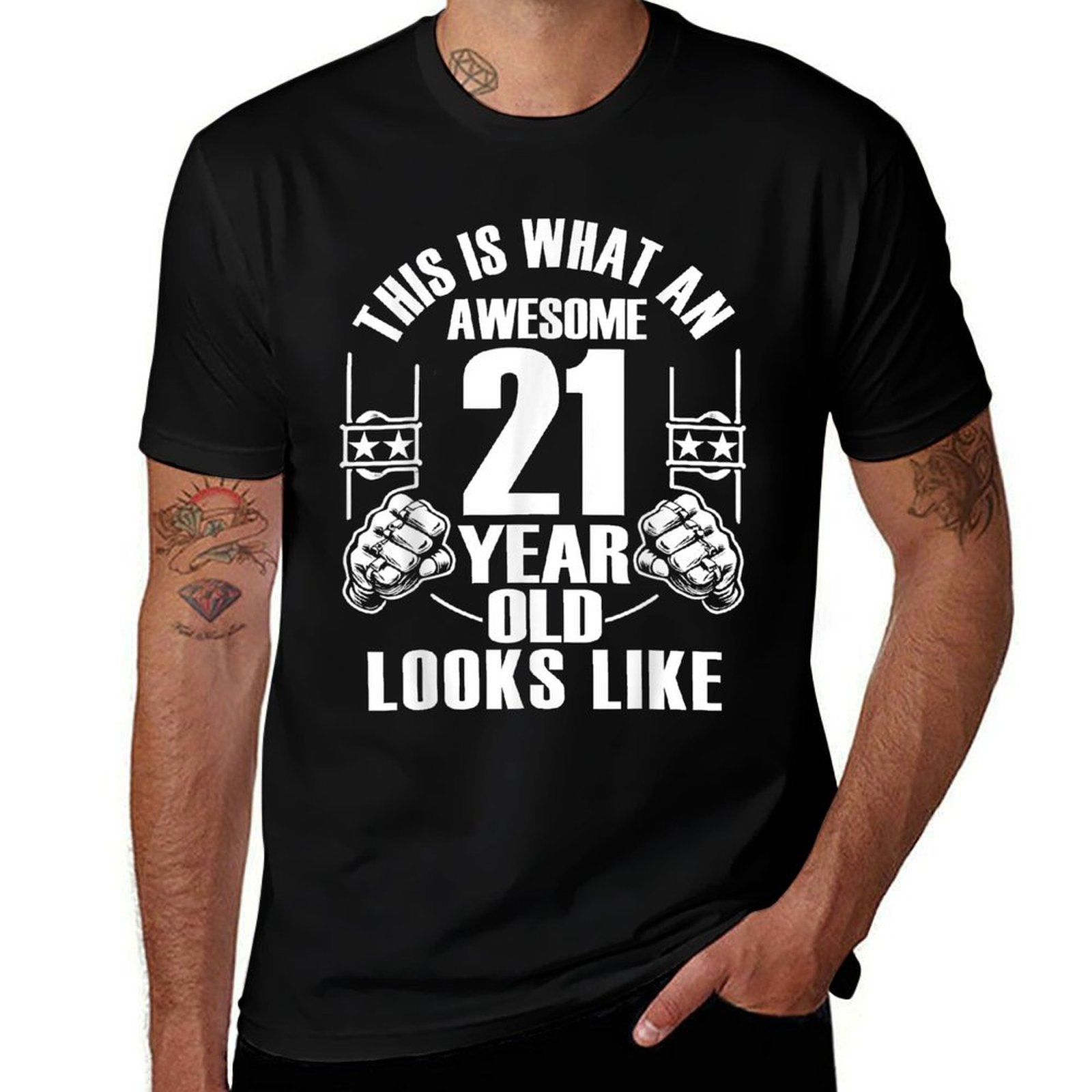 21st BIrthday Gifts for Men Women 21 Year Old Birthday  Vintage-inspired T-Shirt