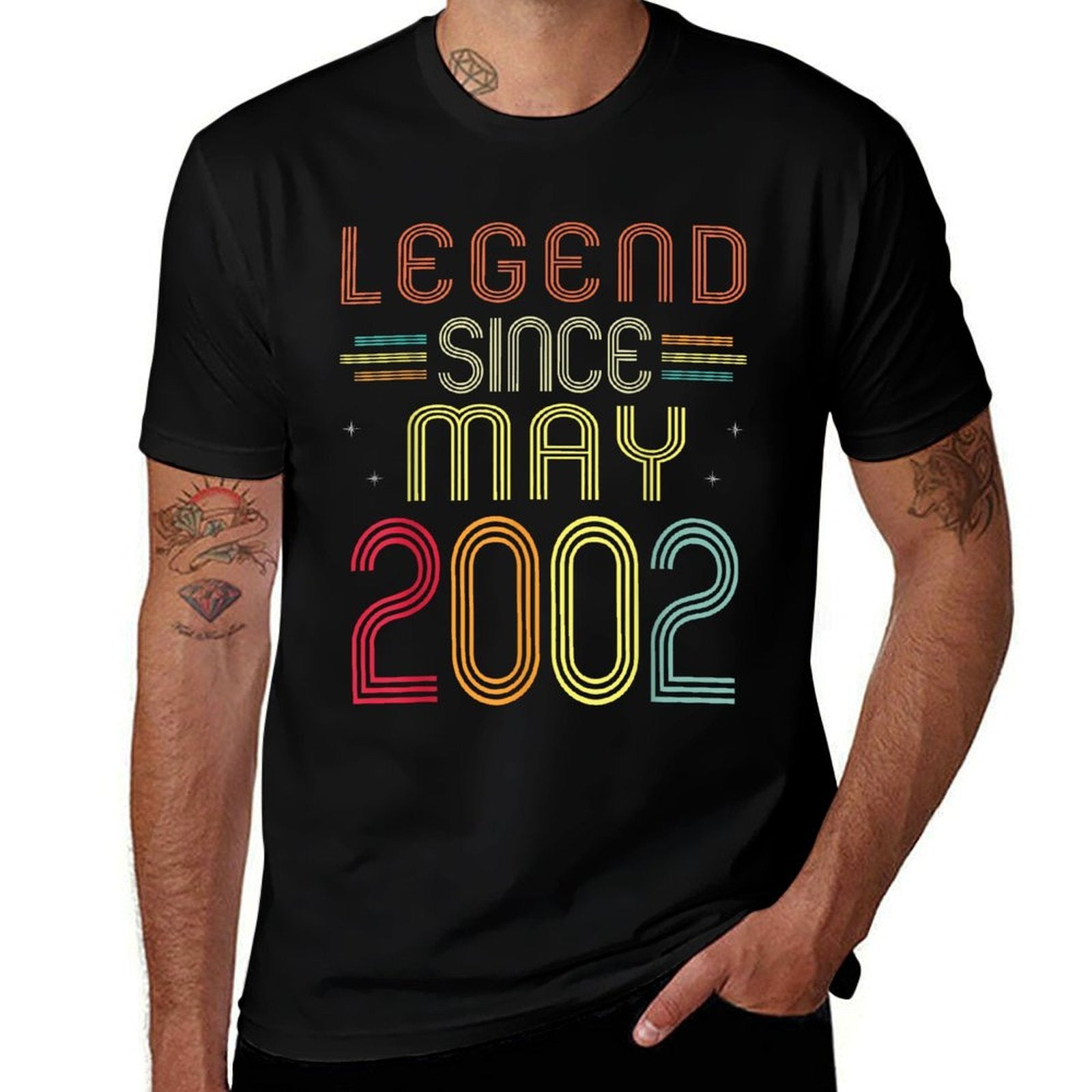 21 Years Old Gifts - Legend Since May 2002 21st Birthday  Moisture-wicking T-Shirt