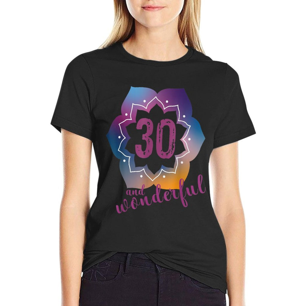 30 And Wonderful 30th Birthday T Shirt  Heathered Texture T-Shirt