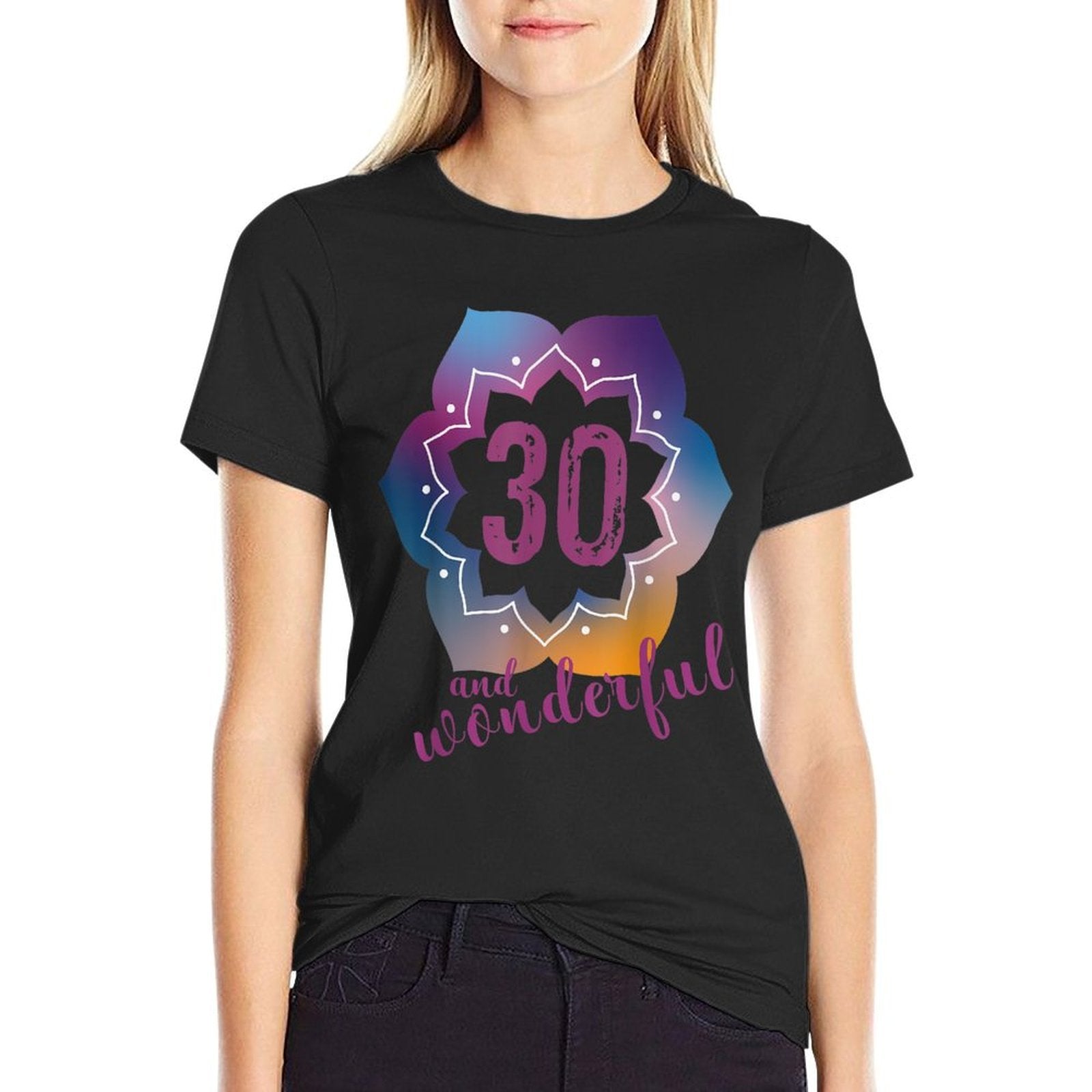 30 And Wonderful 30th Birthday T Shirt  Heathered Texture T-Shirt