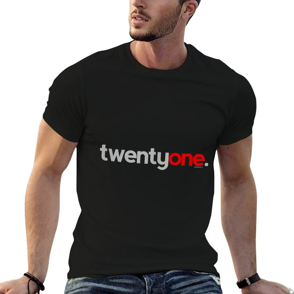 21st Birthday Gift Ideas for Him Men T Red Twentyone  Wrinkle-resistant T-Shirt