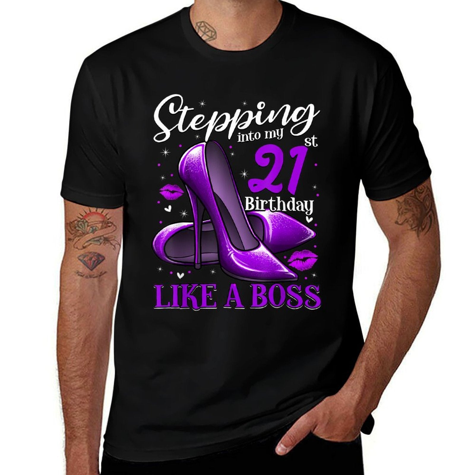 21 And Fabulous High Heels Stepping Into My 21st Birthday  Versatile T-Shirt