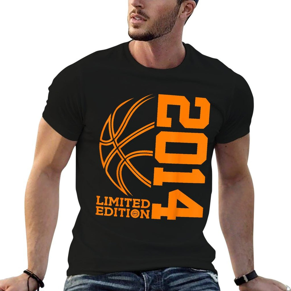11th BIRTHDAY BASKETBALL LIMITED EDITION 2014  Ribbed Collar T-Shirt