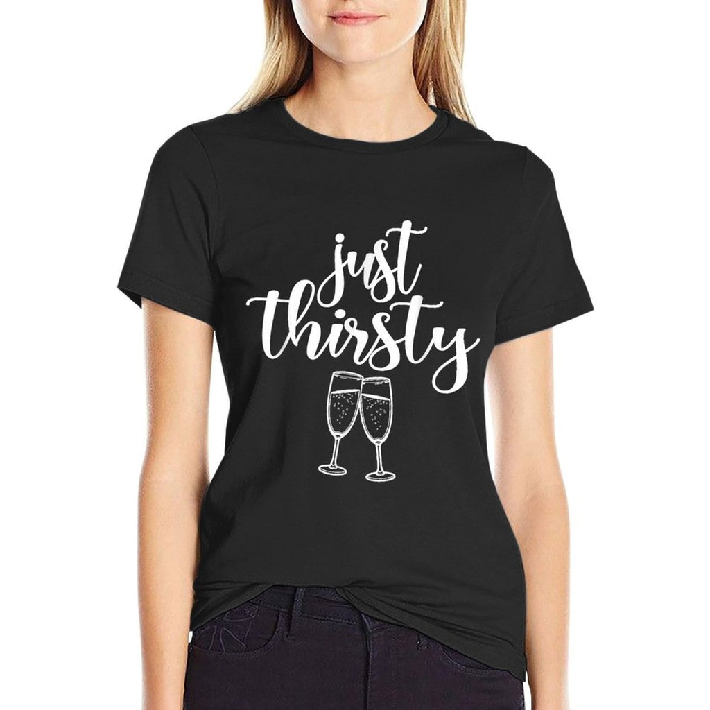 30th Birthday Women, Just Thirsty, Thirty & Thirsty, Group  Heathered Texture T-Shirt