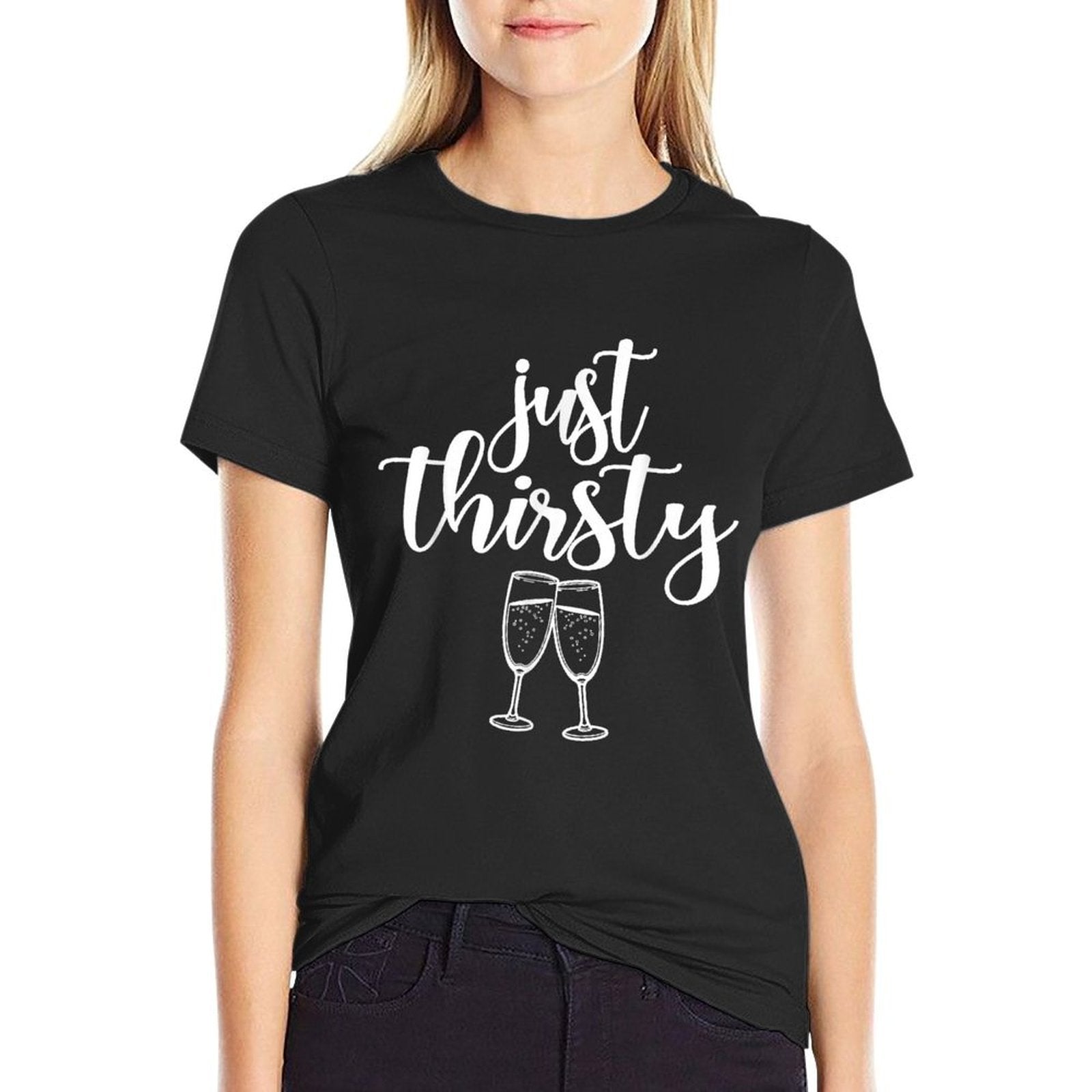30th Birthday Women, Just Thirsty, Thirty & Thirsty, Group  Heathered Texture T-Shirt