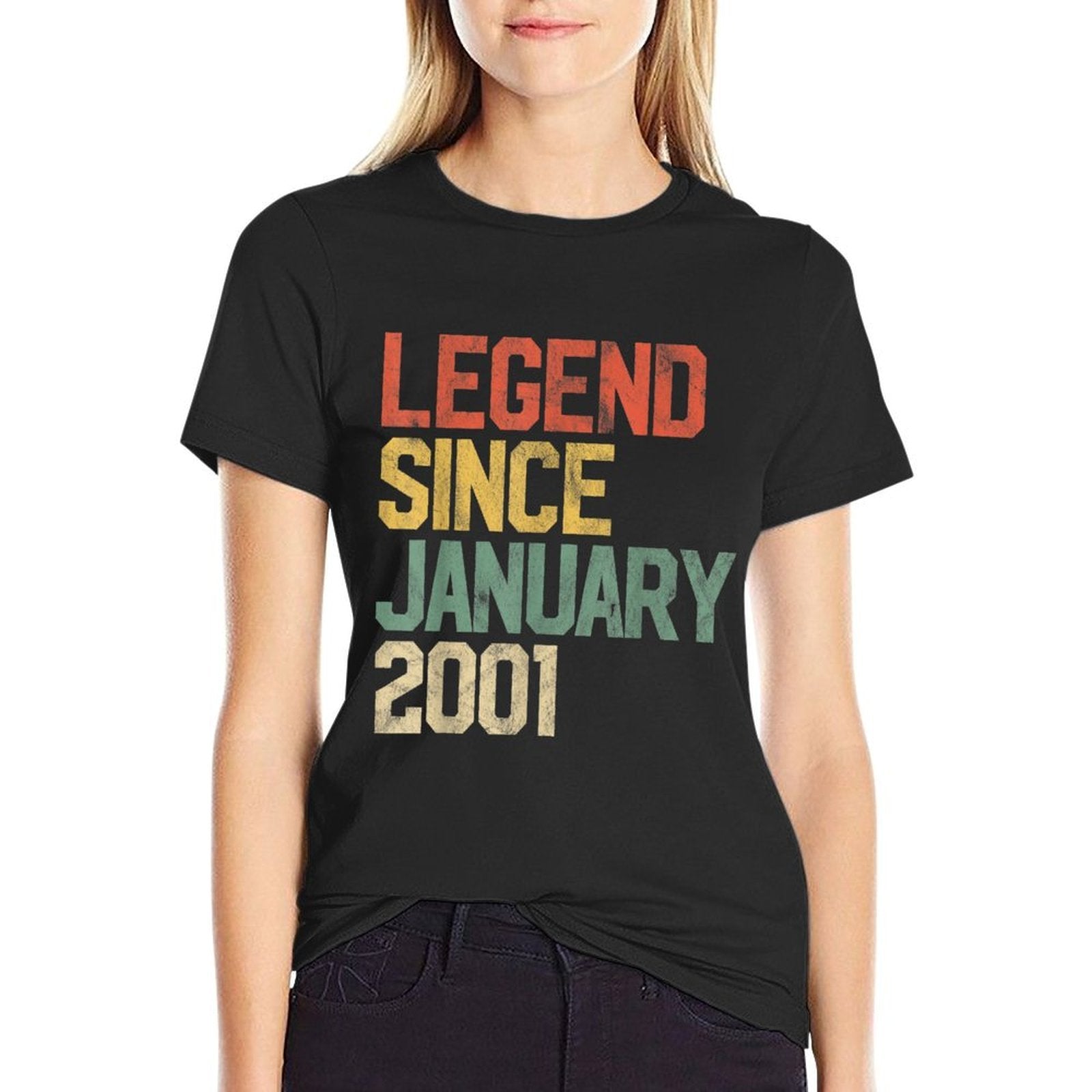21 Year Old Gifts Legend Since January 2001 21st Birthday  Moisture-wicking T-Shirt