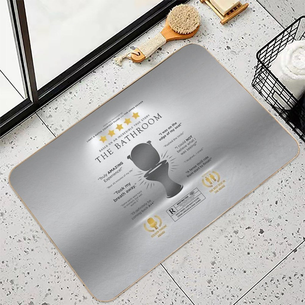 The Bathroom Funny Parody Movie Poster Sign  Repositionable Bath Mat
