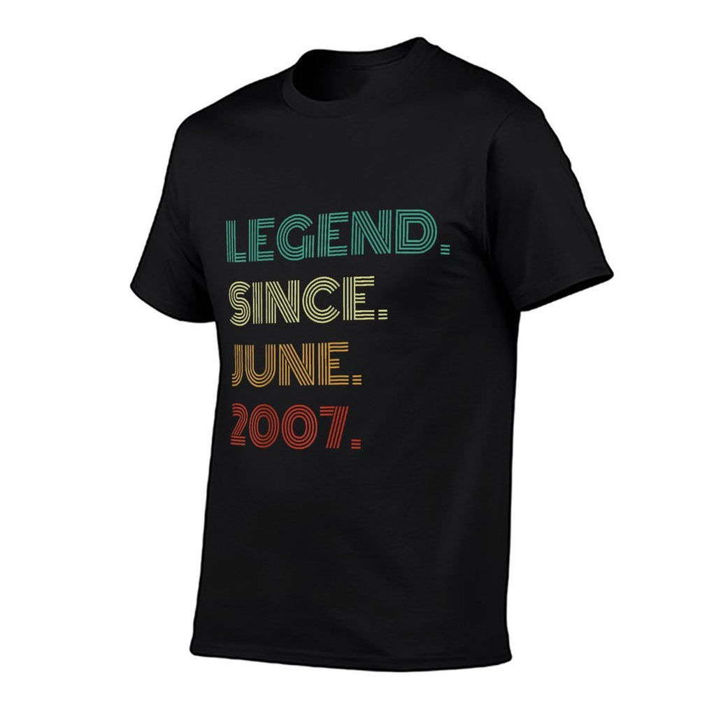 18 Years Old Legend Since June 2007 18th Birthday  Graphic-printed T-Shirt