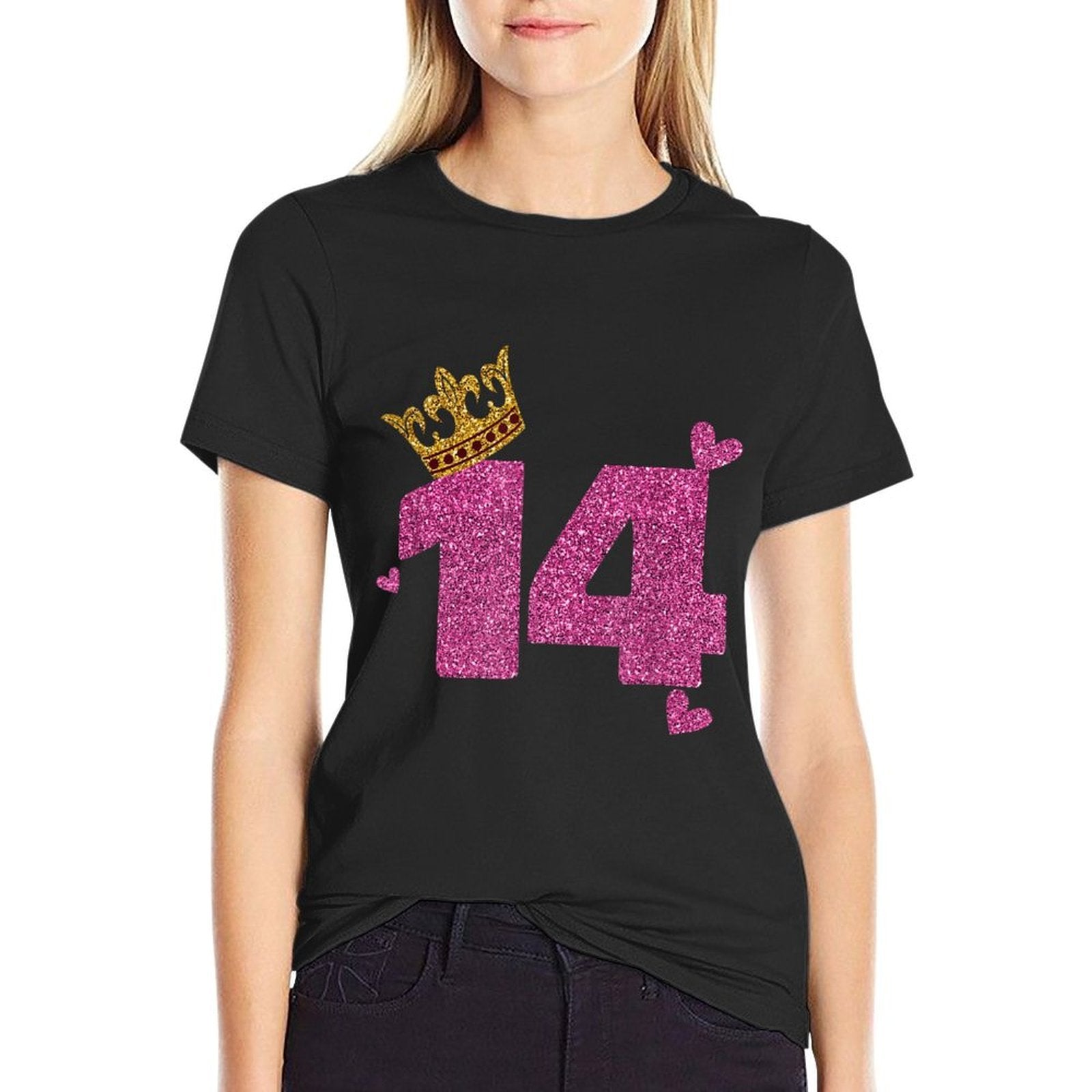 14th Birthday Crown 14 Years Old Bday  Odor-resistant T-Shirt