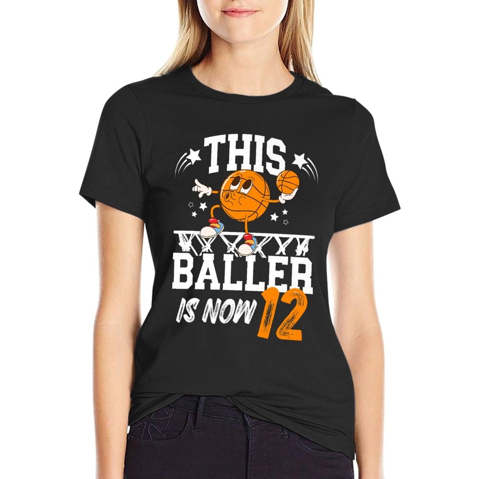 12th Basketball Birthday Twelve Year Old Basketball Player Premium  Versatile T-Shirt