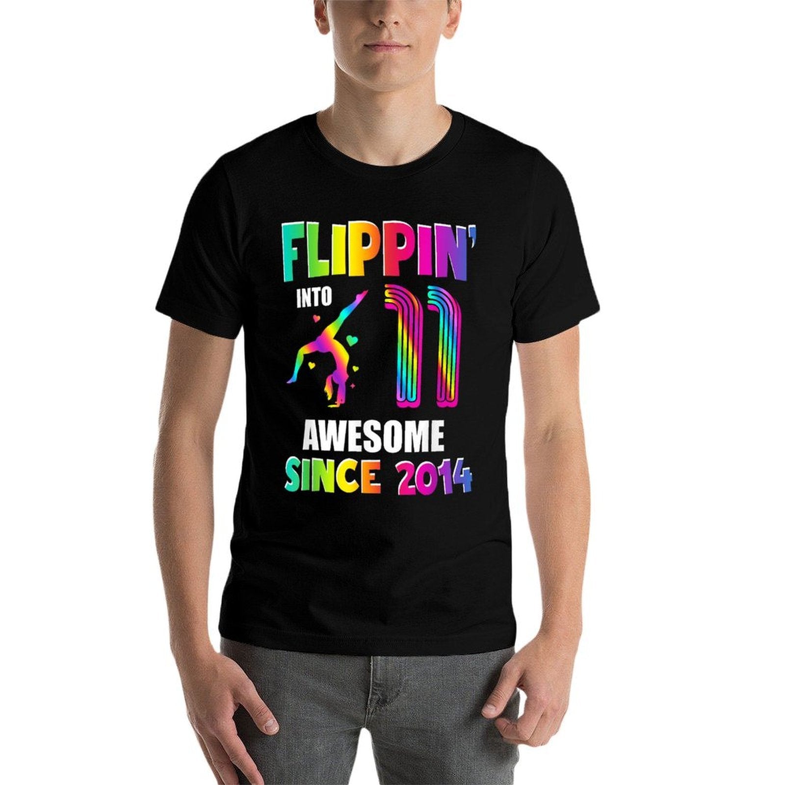 11th Birthday Gymnastics Girl 11 Year Old Gymnast Born 2014  Stretchy T-Shirt