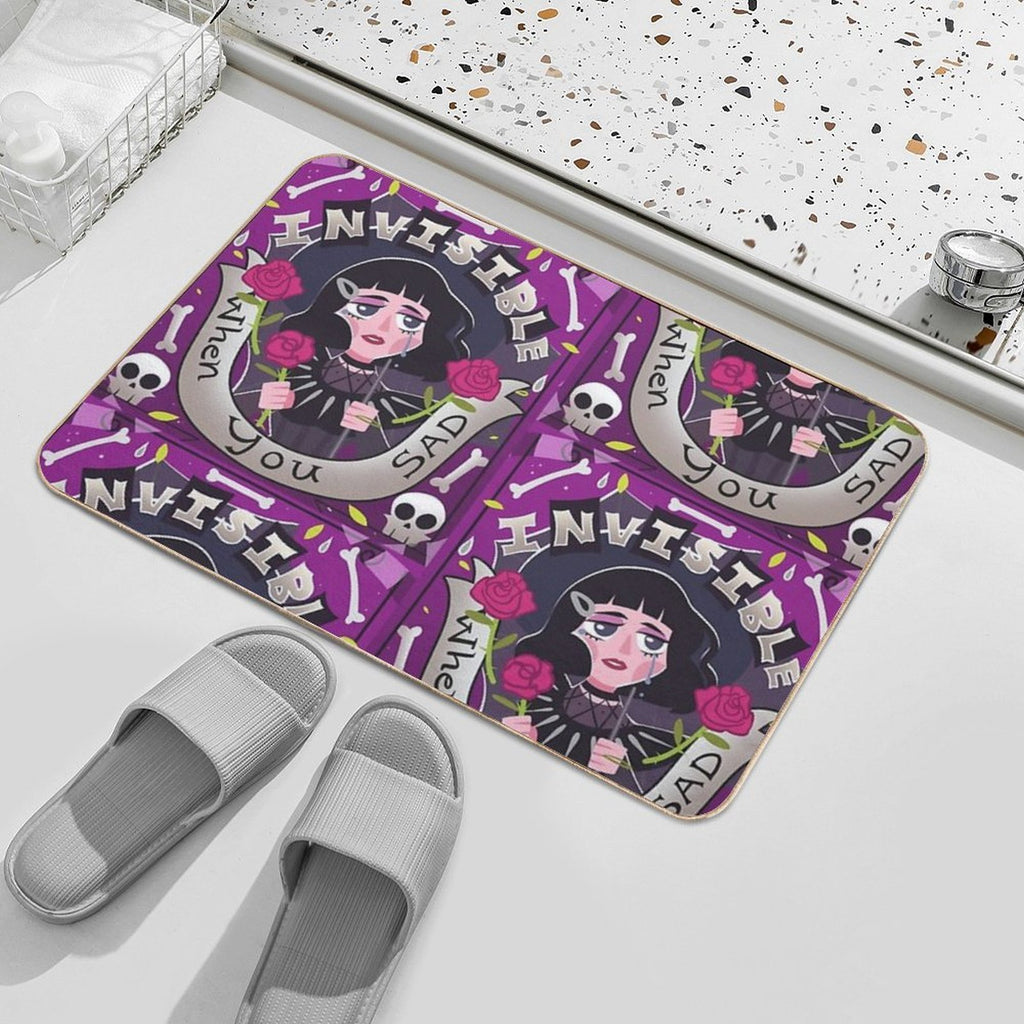 Invisible When You're Sad  Long-Lasting Bath Mat