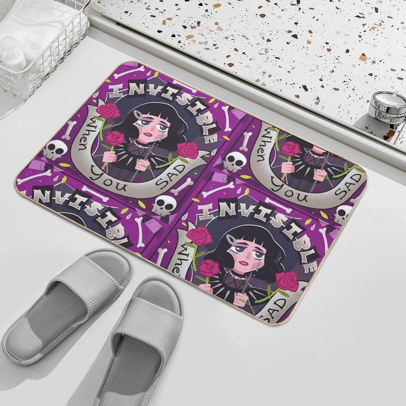 Invisible When You're Sad  Long-Lasting Bath Mat