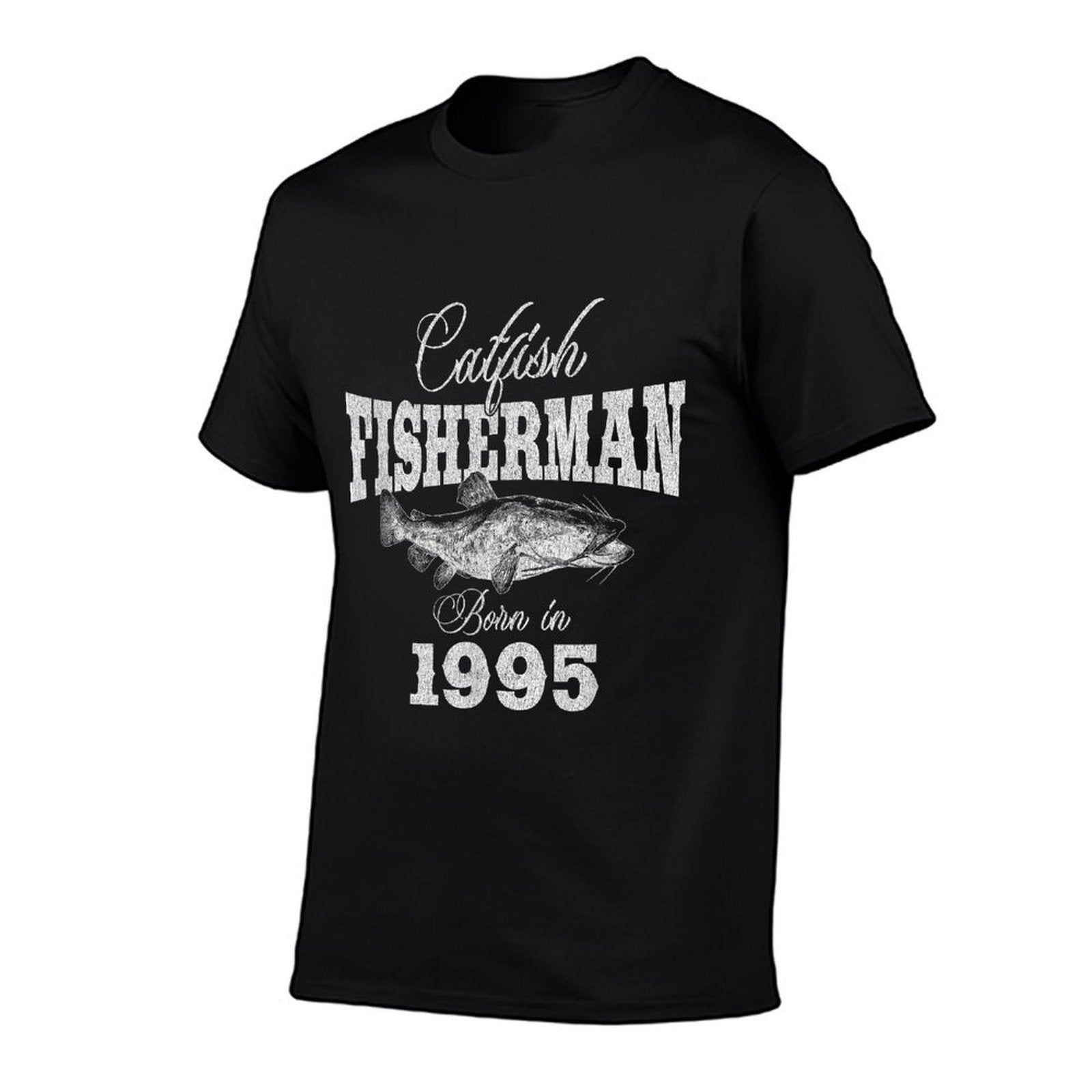 30 Year Old Fisherman Catfish Fishing 1995 30th Birthday  Rolled Sleeves T-Shirt